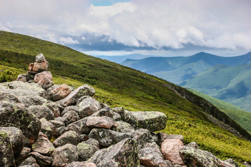 View on hut to hut hike in the White Mountains