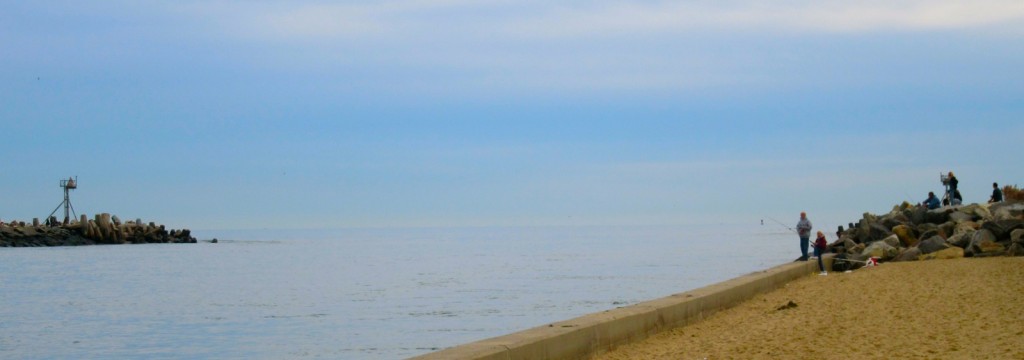 Fishing at entrance to Intracoastal Waterway, Point Pleasant NJ