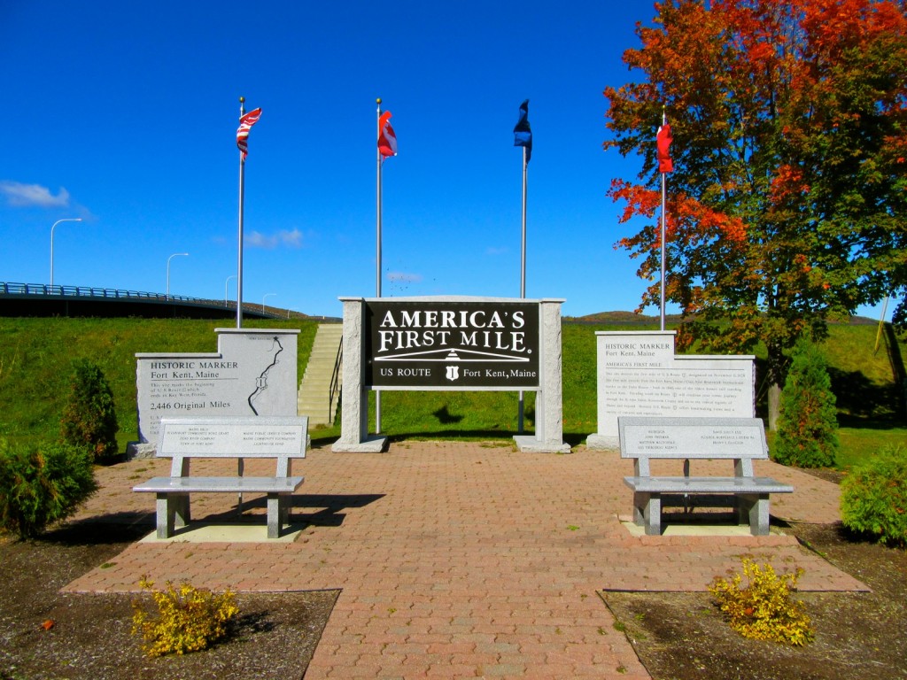 Americas First Mile, US Route 1 Mile 1, Fort Kent ME