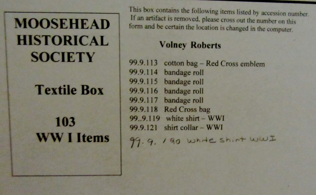 Box of Clothing, Moosehead Historical Society