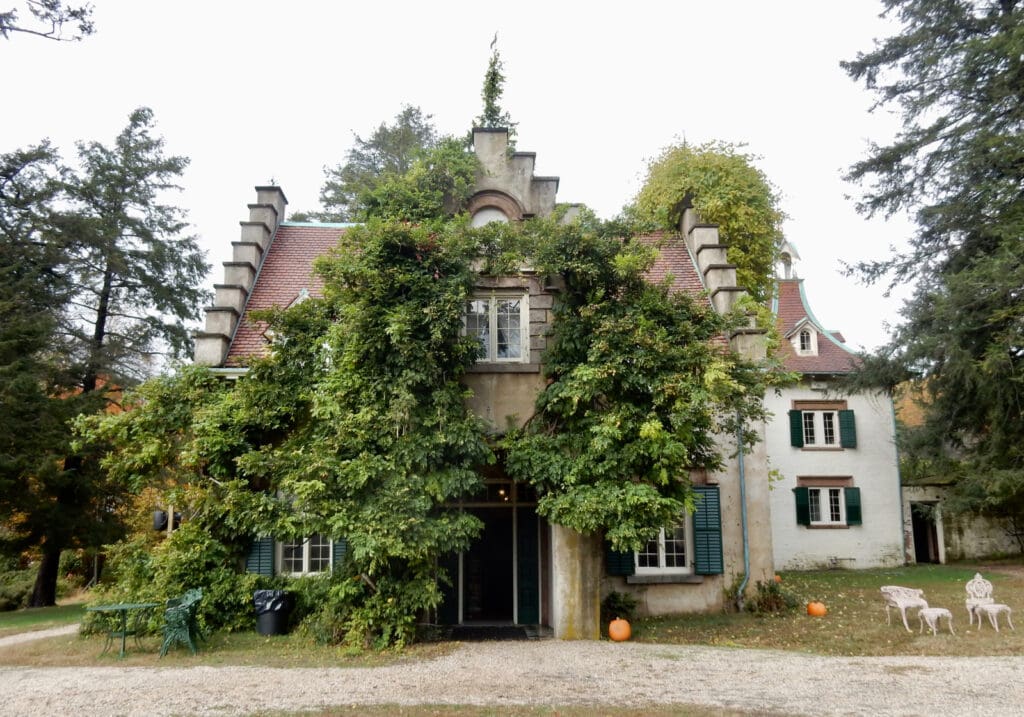 Front door to Sunnyside Washington Irving Sleepy Hollow NY