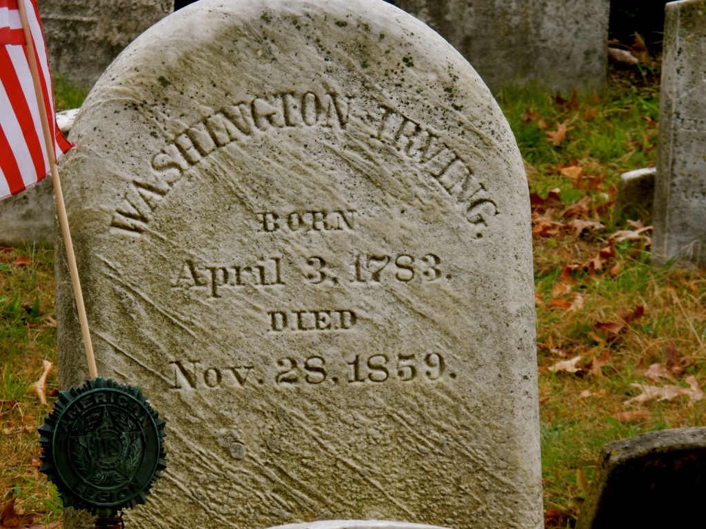 Washington Irving Gravestone at Sleepy Hollow Cemetery