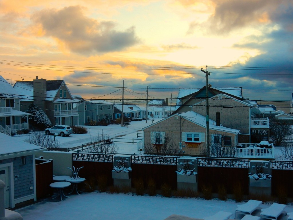 The Break Hotel neighborhood in winter, Narragansett RI