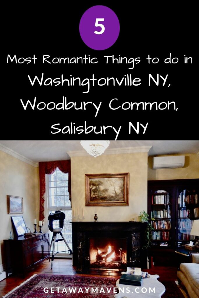 Romantic things to do in Washingtonville NY and nearby Woodbury Common pin