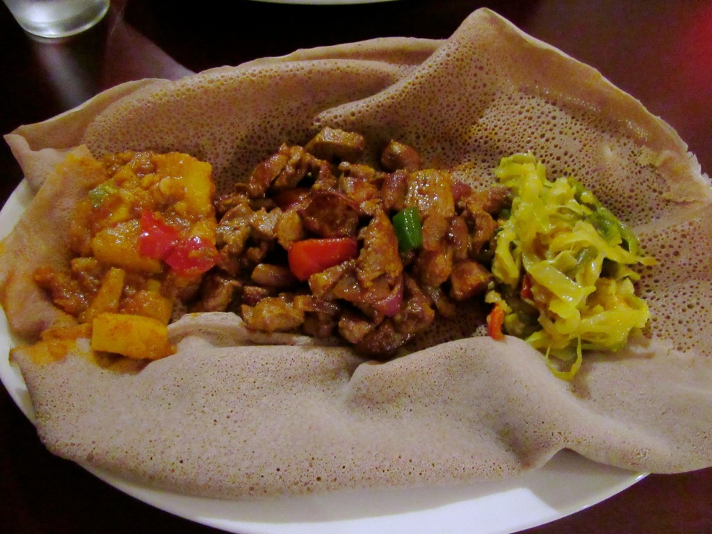Etheopian Meal at Teff Restaurant, Stamford CT