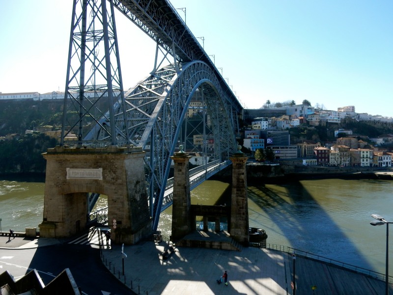 Dom Luis Bridge from below, Porto Portugal