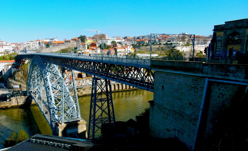 Dom Luis Bridge over Douro River, Porto Portugal