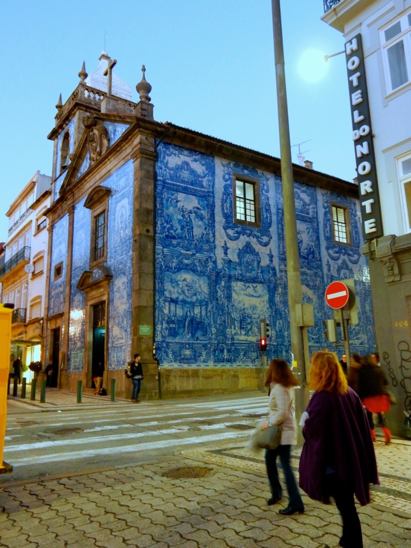 Typical tile building facade, Porto Portugal