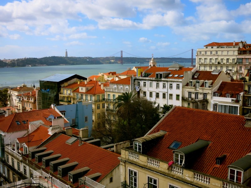 View from Lisbon Bairro Alto Hotel, Lisbon Portugal