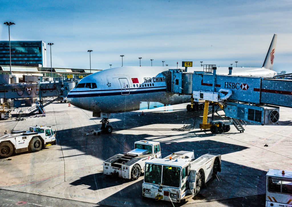 China Air Flight from Montreal to Havana Cuba