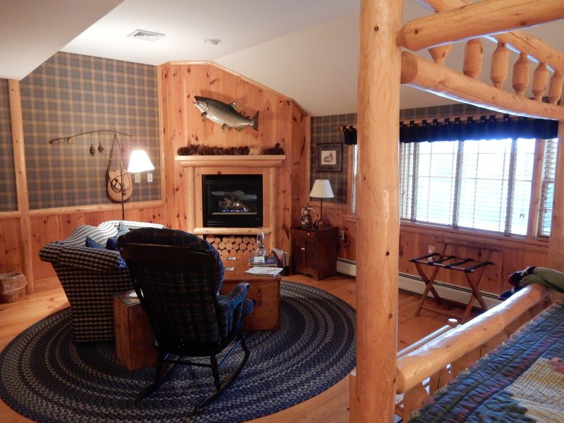 Gas Fireplace Sitting Area, Cedar Glen Room, Rabbit Hill Inn VT
