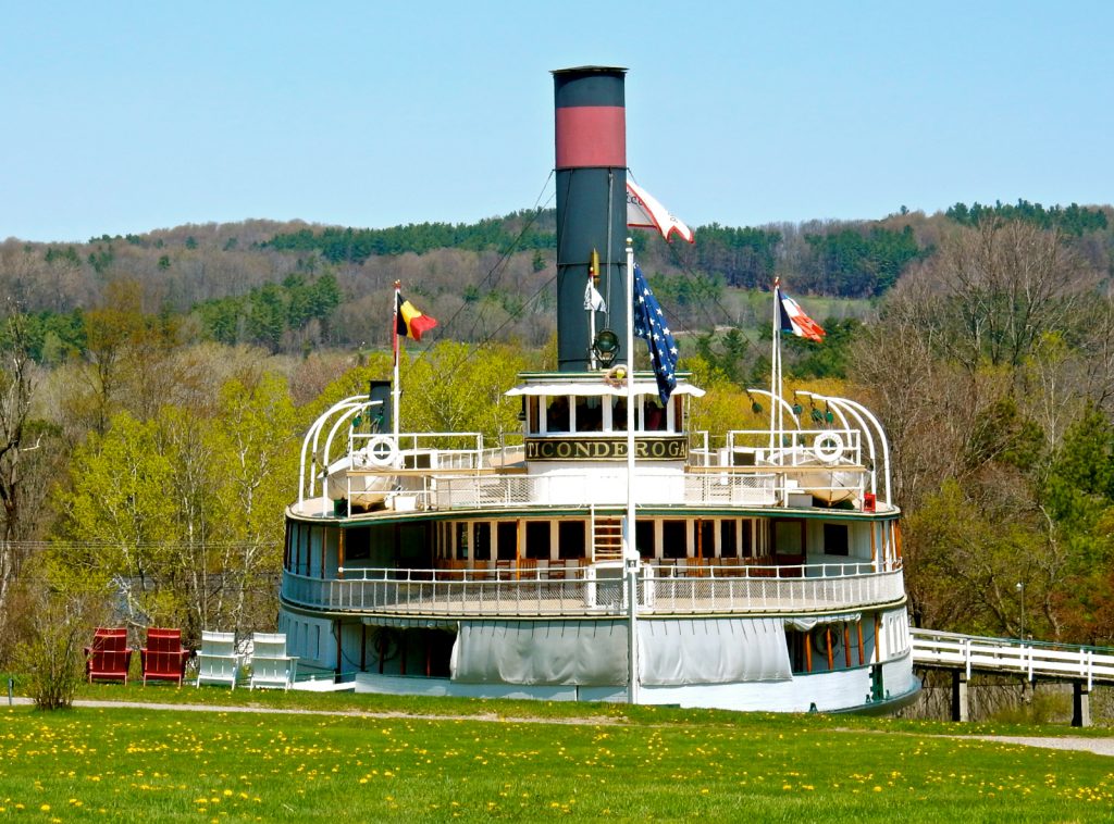 Ticonderoga side paddle wheel boat Shelburne Museum Burlington VT