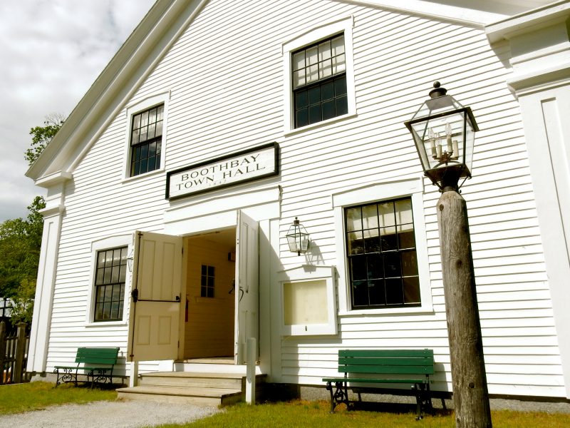 Boothbay Town Hall at Boothbay Railway Village ME