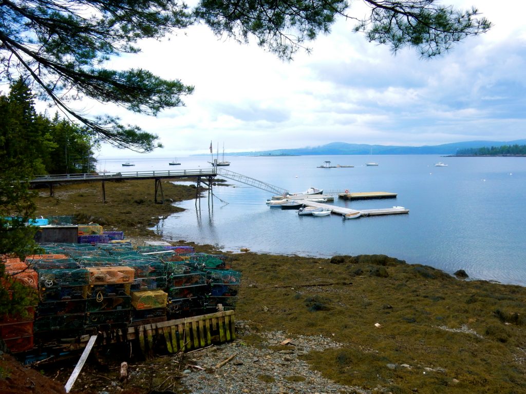 Islesboro ME lobster pots on ground