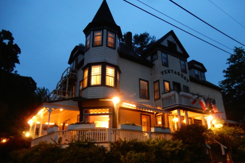 Pentagoet Inn at night, Castine ME