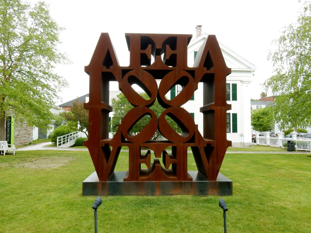 Quadruple LOVE, Robert Indiana, Farnsworth Art Museum, Rockland ME