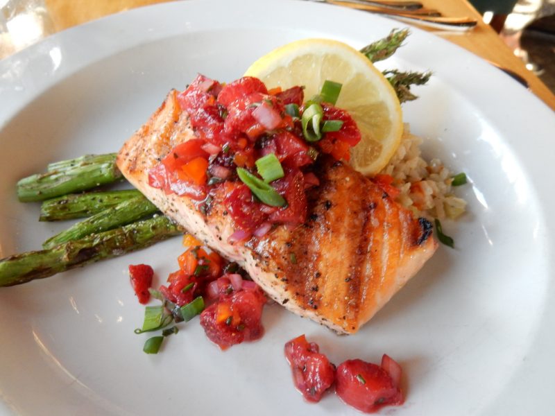 Salmon, Broad Arrow Tavern, Harraseeket Inn, Freeport ME