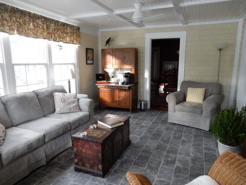 Enclosed porch, Peacock House, Lubec ME