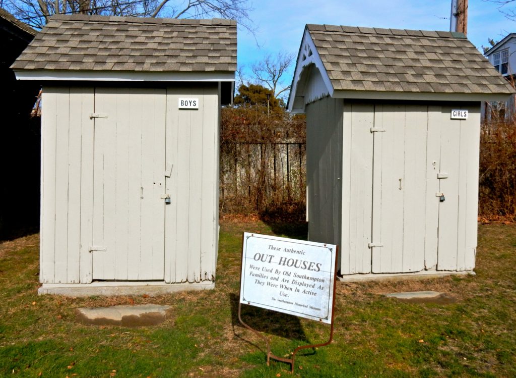 Hamptons outhouses at Southampton History Museum NY