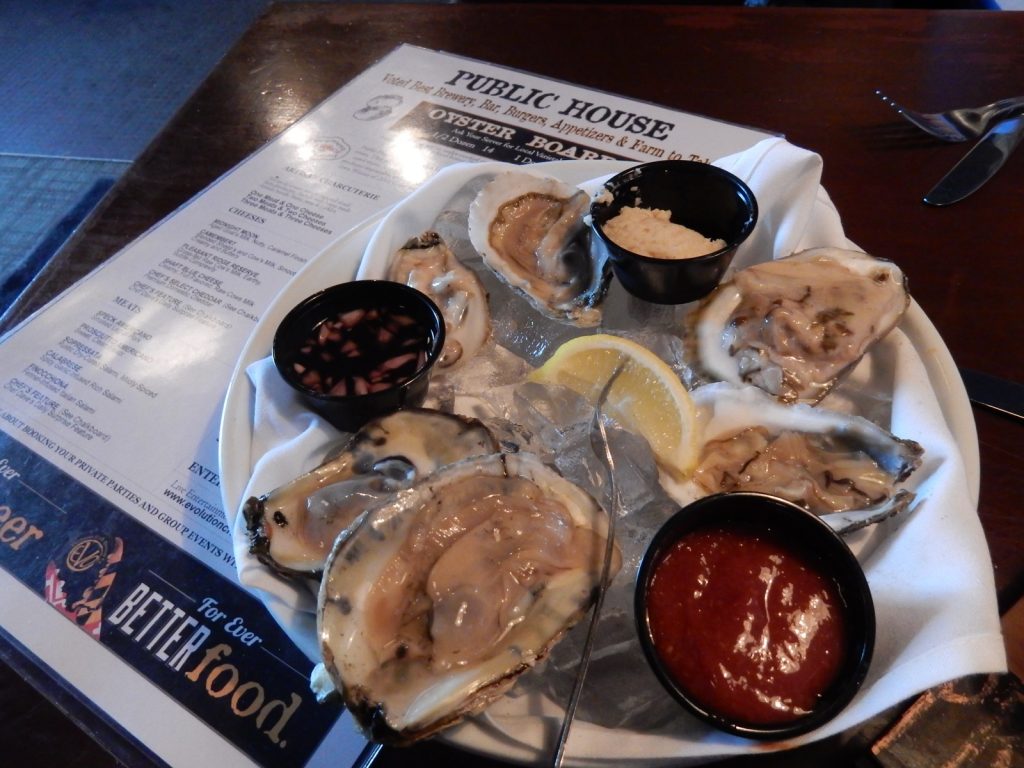 Oysters and beer, EVO Brewery, Salisbury MD
