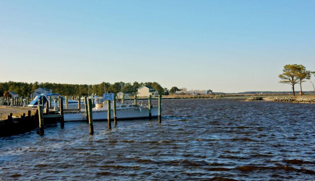 Waterside view of Madison MD, a fishing village on the Eastern Shore.