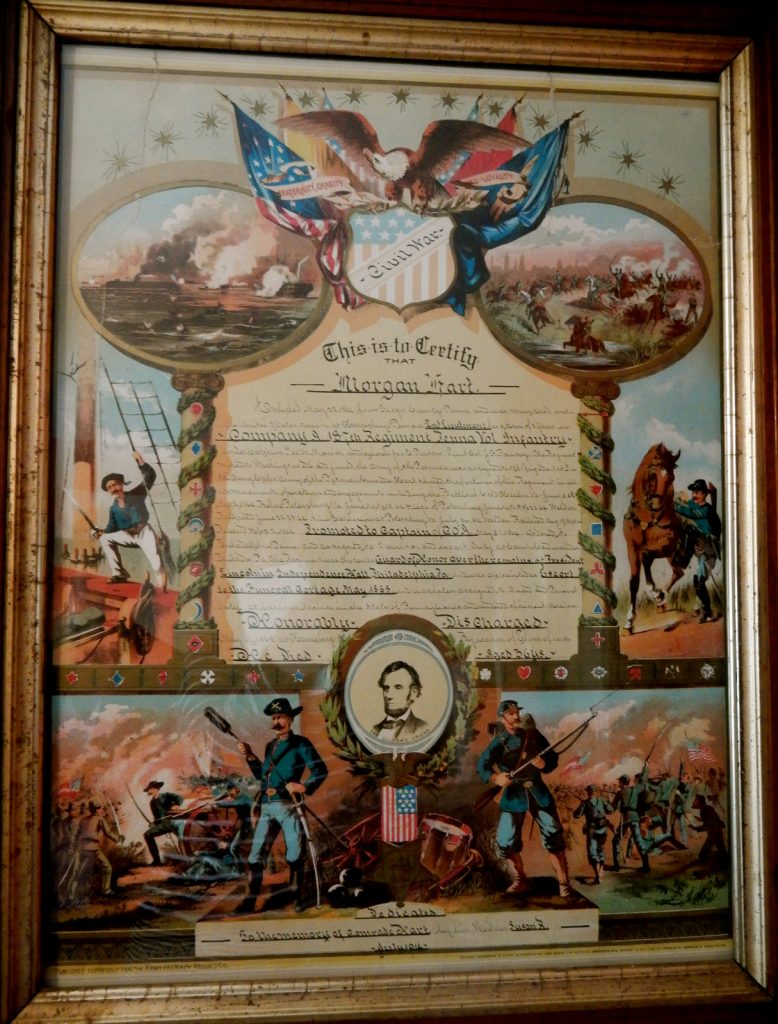 Civil War Honorable Discharge Sparta NJ Historical Society Museum