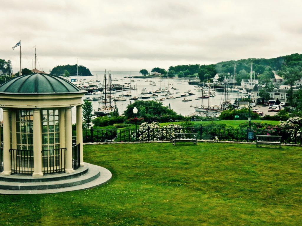 Camden ME Harbor from Library grounds