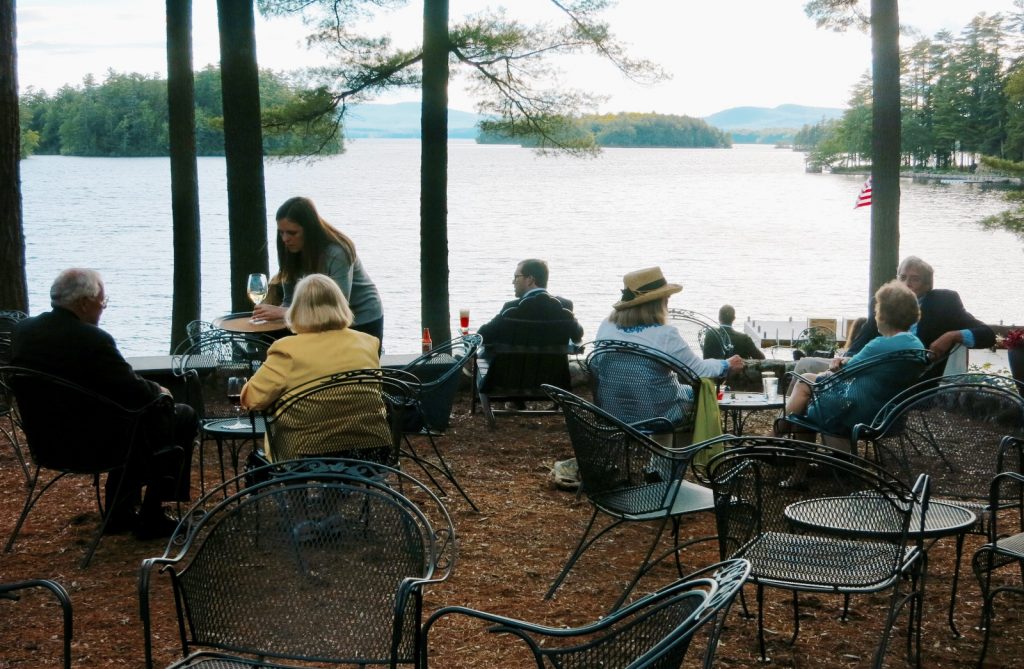 Migis Lodge cocktails by the Lake