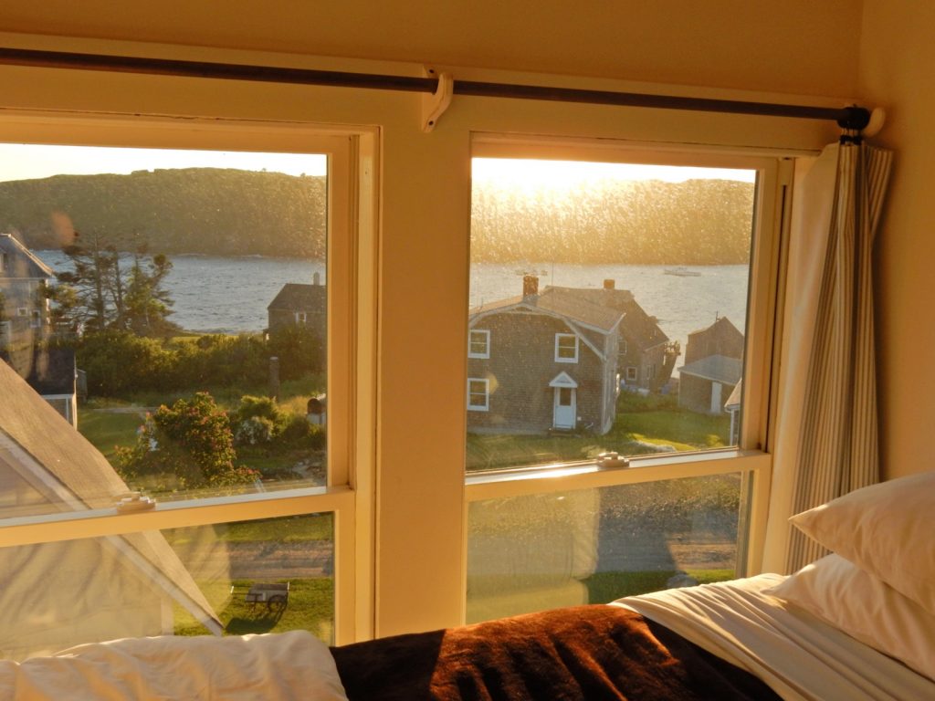 View from 4th floor twin room at Monhegan House on Monhegan Island ME