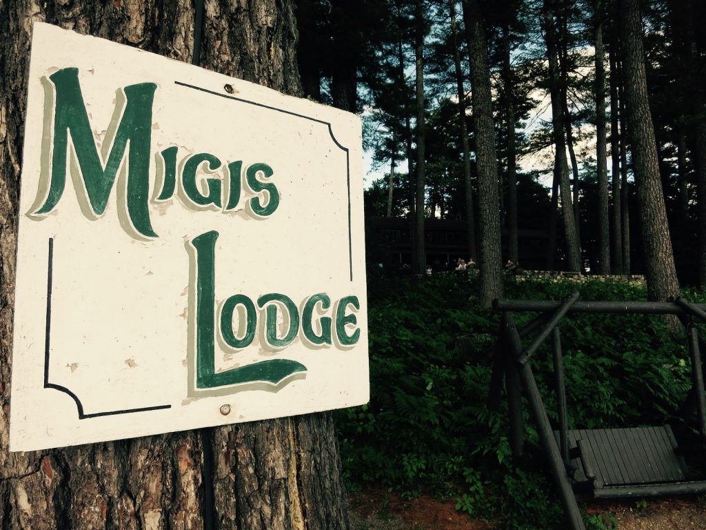 Migis Lodge Sign 
