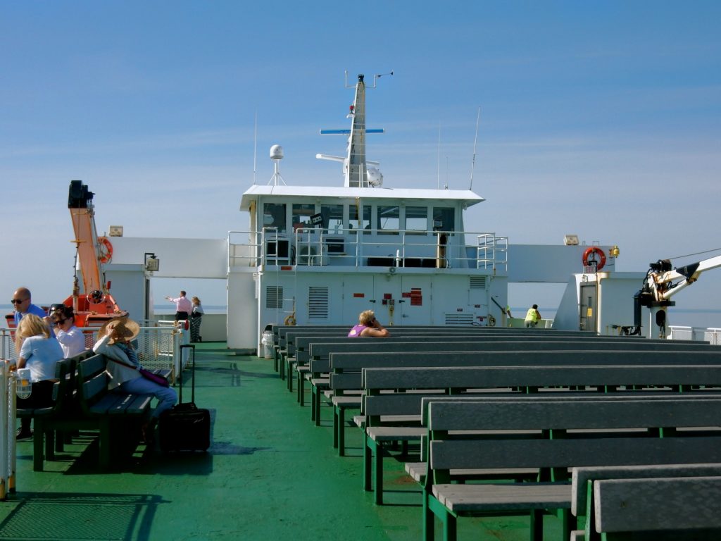 Top Deck, Bridgeport Port Jefferson Ferry on Long Island Sound