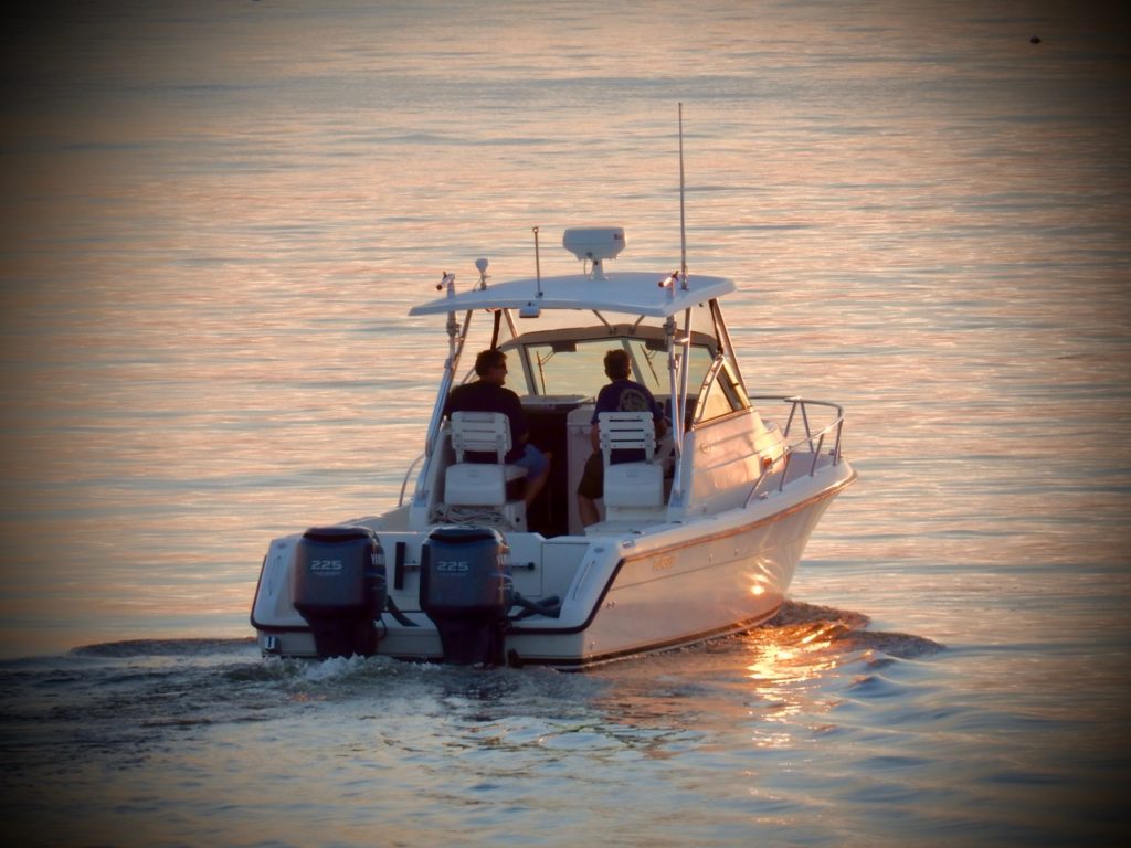 Boating at Sunset on Chesapeake Bay