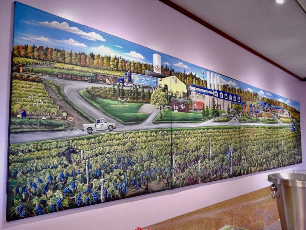 Bully Hill Vineyards Tasting Room mural NY