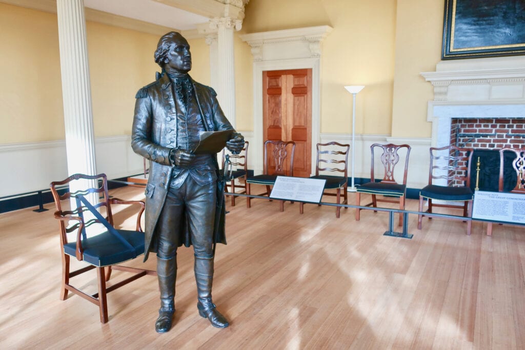 Statue of George Washington Tendering his resignation at Maryland State House Annapolis