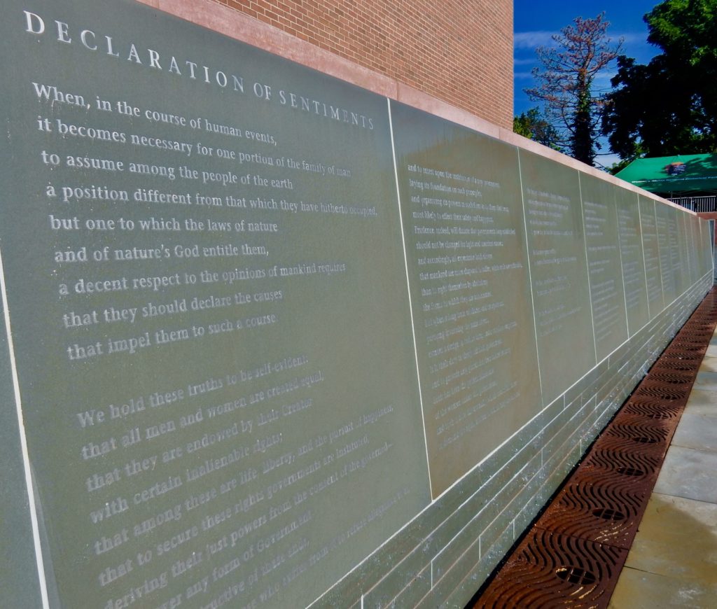 Water Wall Womens Rights NHP Seneca Falls NY