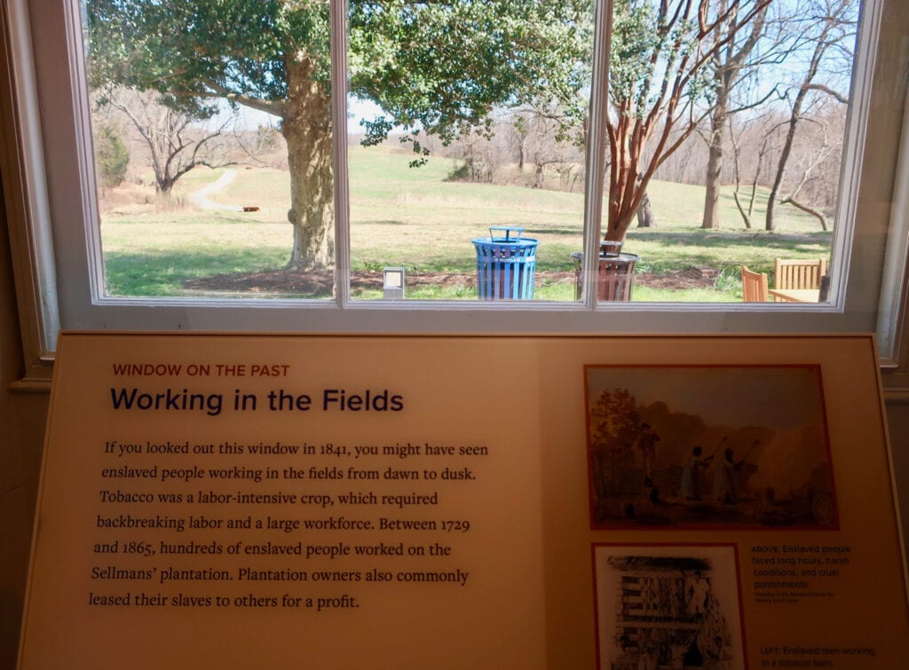 View outside window of Woodlawn History Center hasn't changed much in 200 years