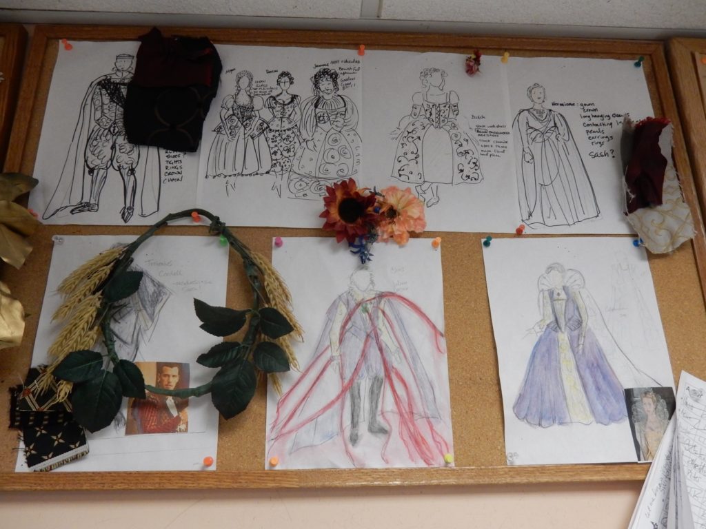 Costume sketches Blackfriar Theater Staunton VA