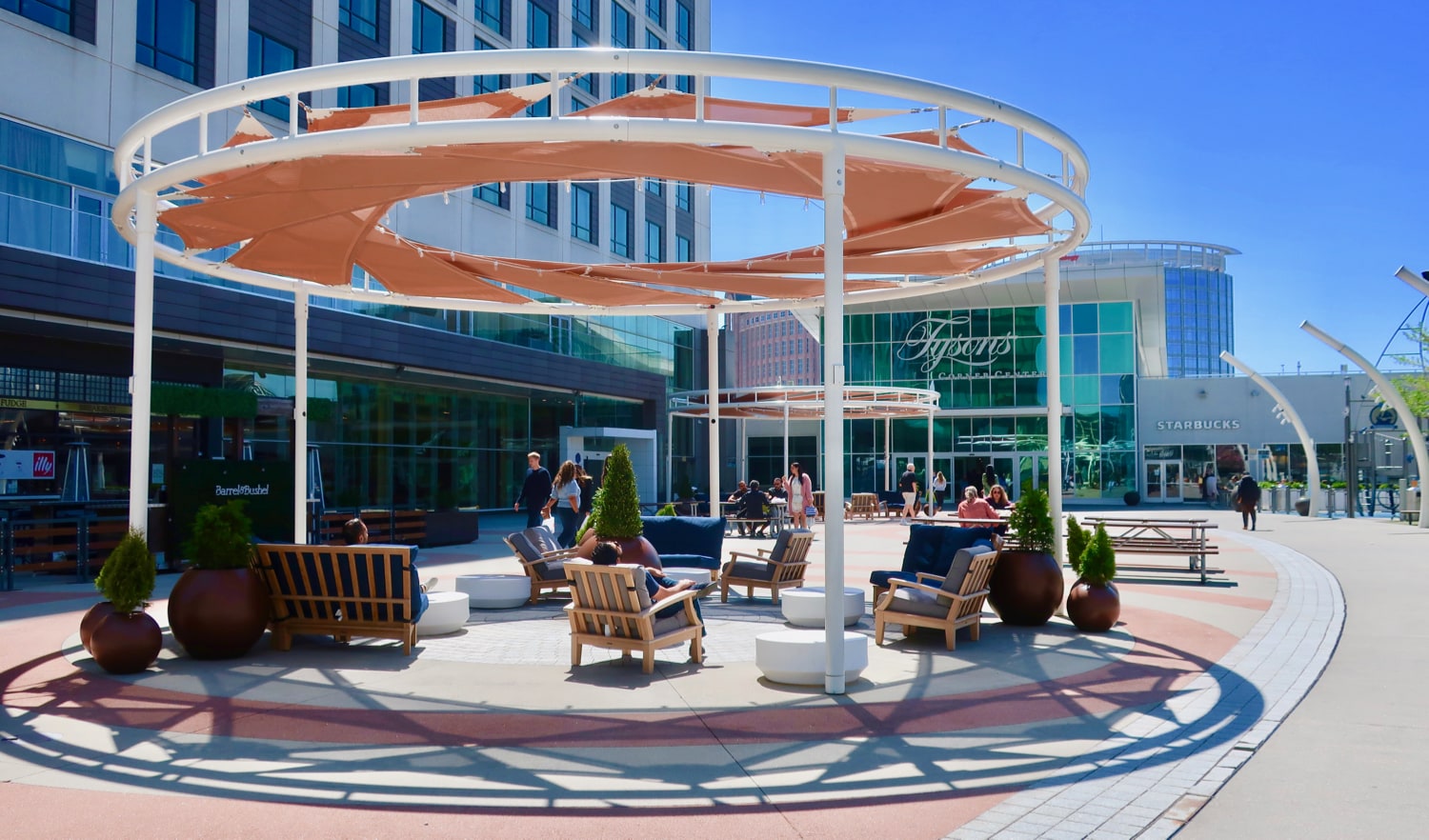 Gazebo in Plaza outside Hyatt Regency Tysons VA