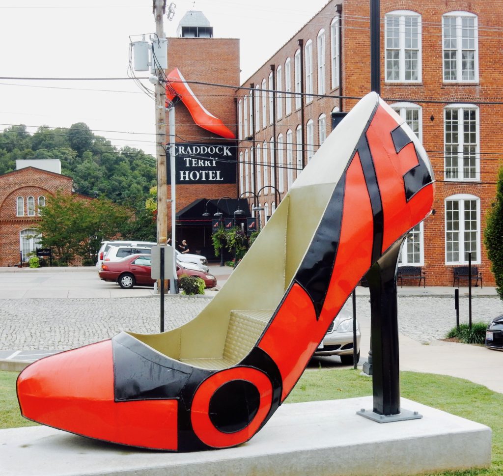 Lynchburg VA Love Sculpture - Giant Red Shoe.