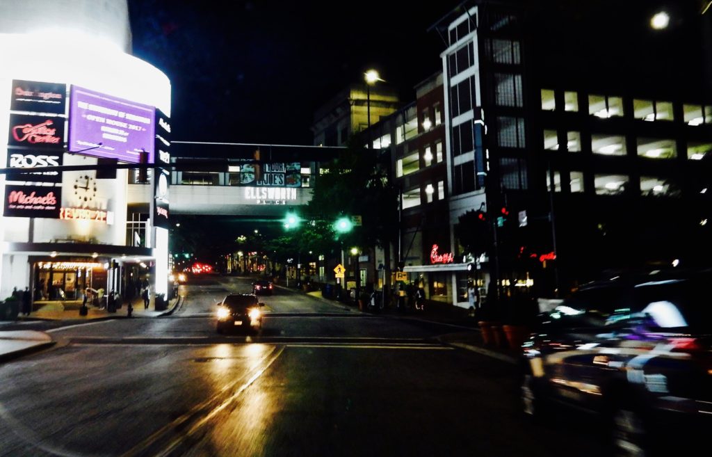 Night lights in Silver Spring, Maryland