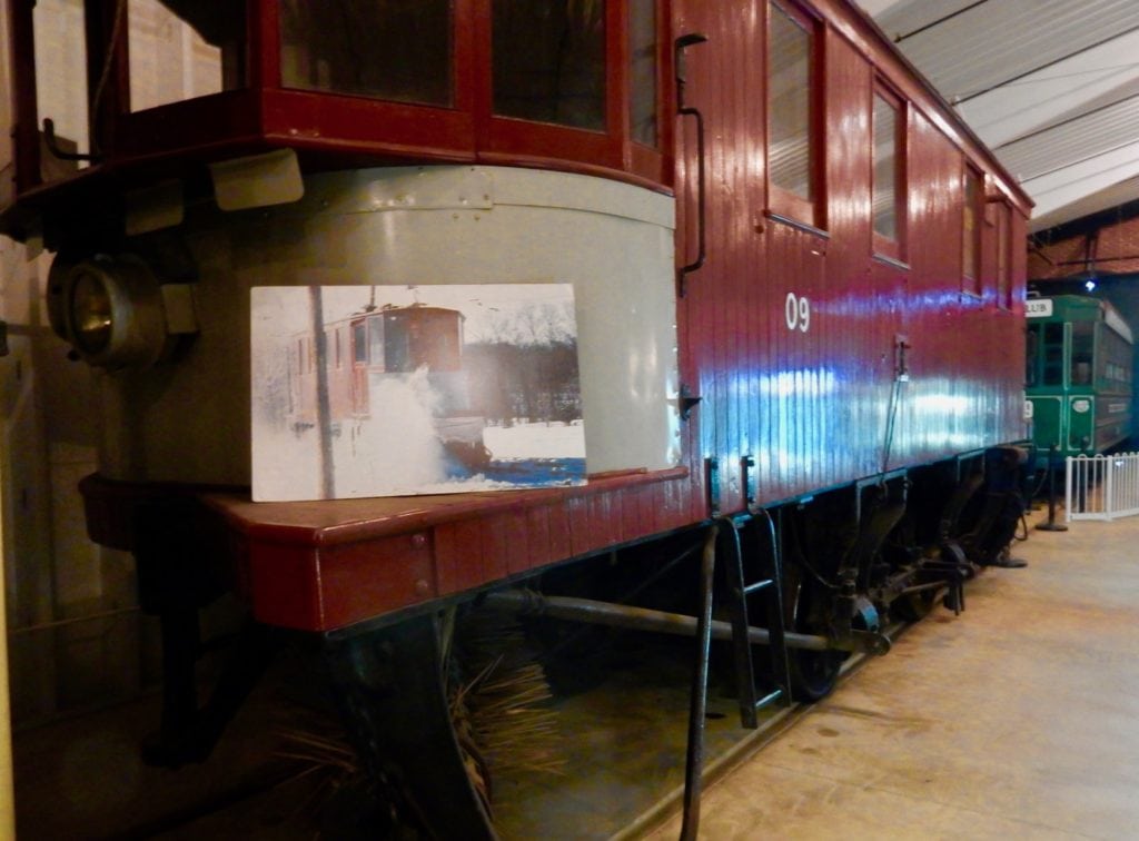 Snow Sweeper on exhibit at National Capital Trolley Museum in Colesville MD