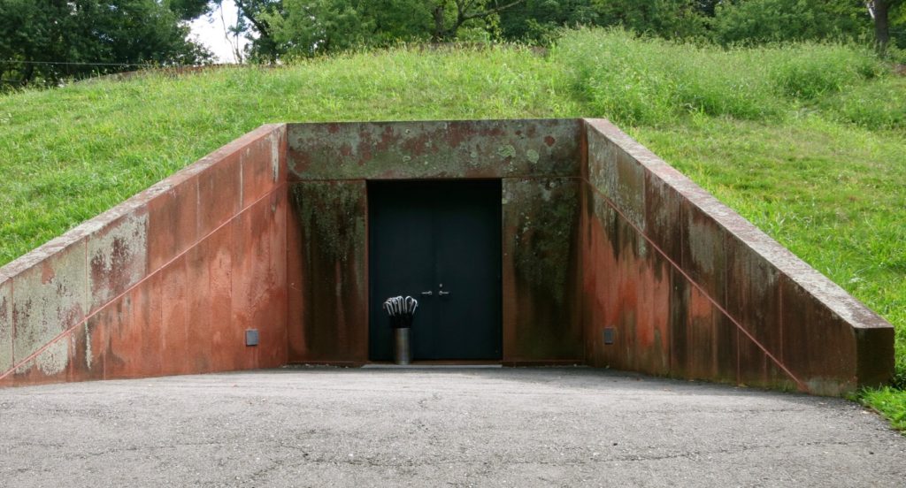 Entrance to Painting Gallery, Glass House Compound, New Canaan CT