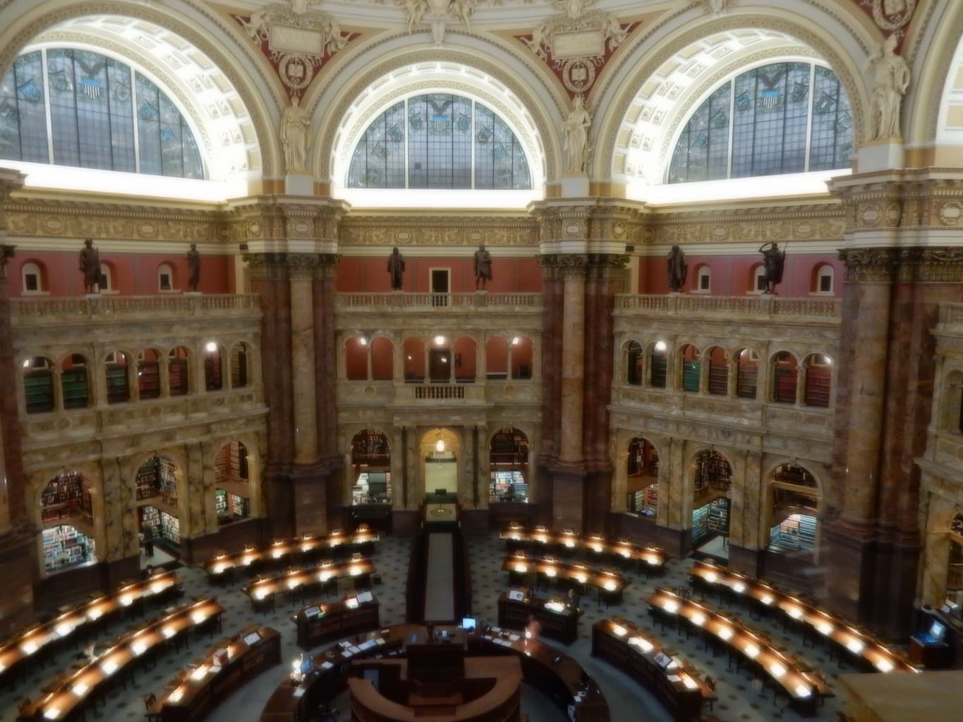 Main Reading Room - Library of Congress Jefferson Building Washington DC
