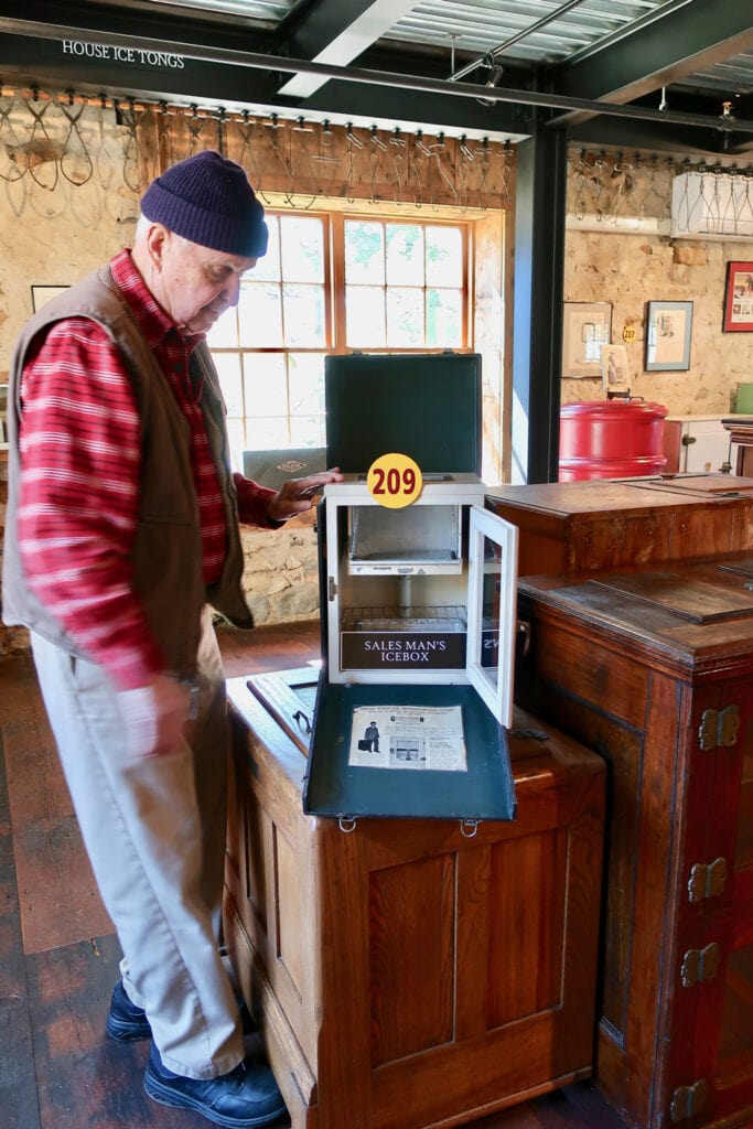 Salesmans Icebox a small scale representation at Antique Ice Tool Museum West Chester PA