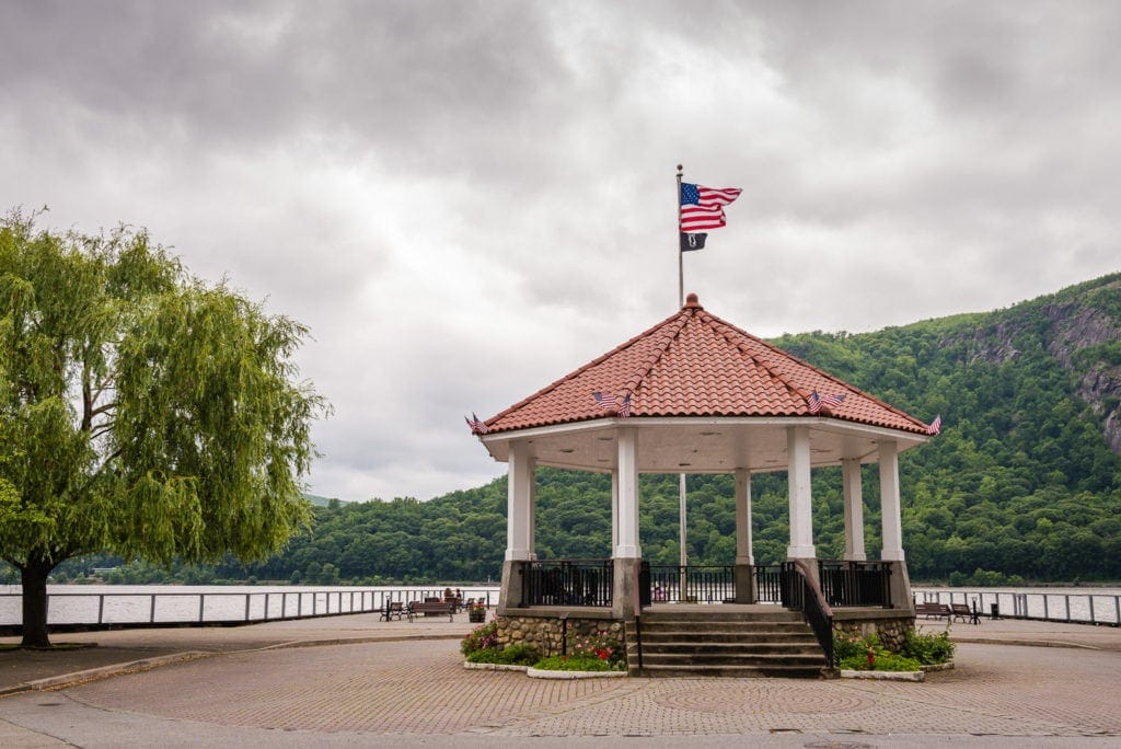 Cold Spring Riverfront Gazebo is one of the first things you'll see on a Cold Spring NY day trip.