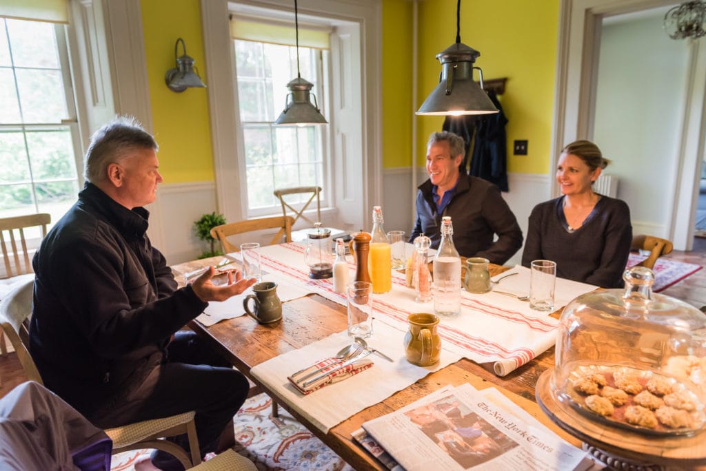 Gathered for breakfast at Hudson Valley Rose