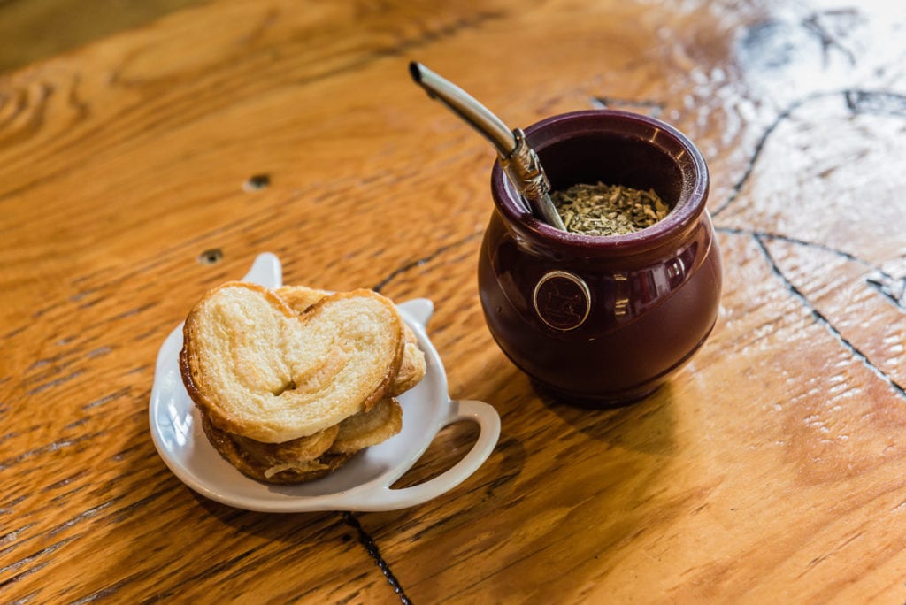 Mate y Palmitas at Rincon Argentino Restaurant.