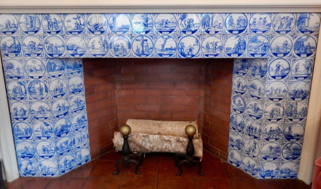 Bible-Themed Delft Tiles, Mayflower Society House Plymouth M