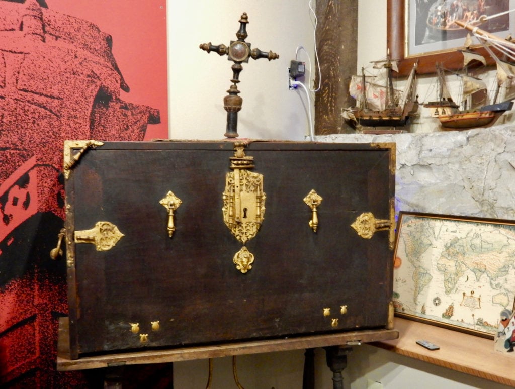 Travel Desk and Land-Claim Cross owned by Christopher Columbus, Boal Mansion Boalsburg PA