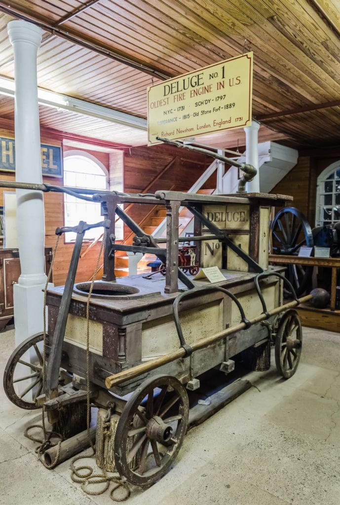 Oldest Fire Engine in US on display at Old Stone Fort Museum in Schoharie NY